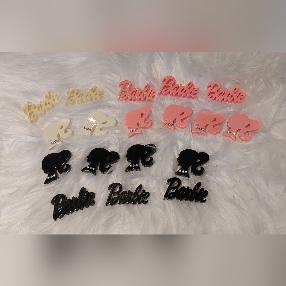 Acrylic Plastic Barbie Decals x18
